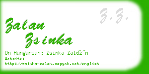 zalan zsinka business card